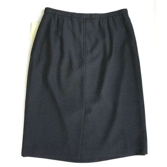 Kasper for Dillards Womens Suit 16W 3 Pc. Jacket Skirt Pants Navy Blue Business - Picture 10 of 16